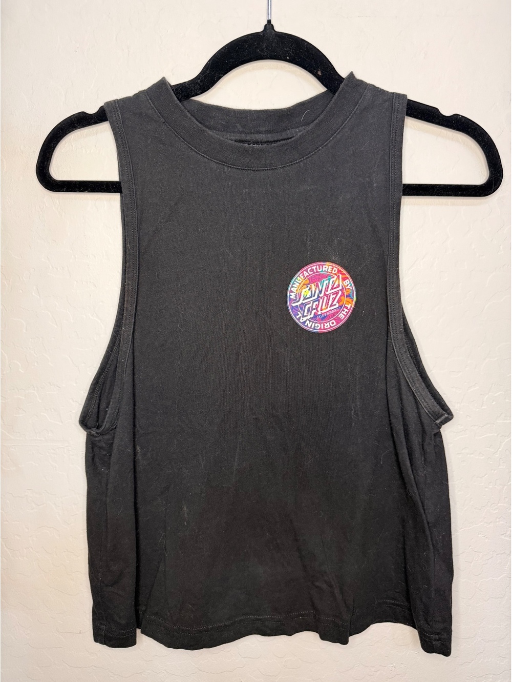 Santa Cruz black graphic tank top